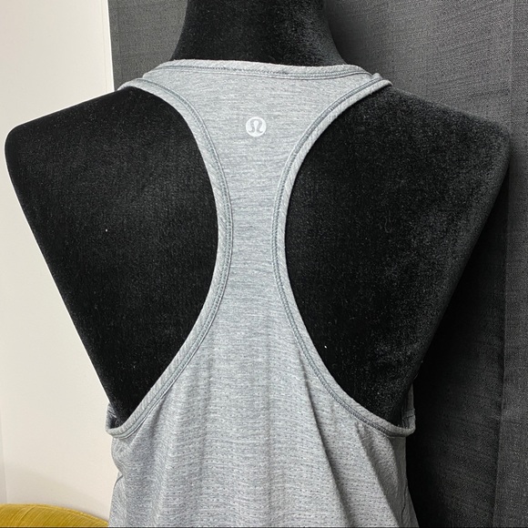 Lululemon Grey Racerback Tank Top Size 4 - Picture 13 of 14